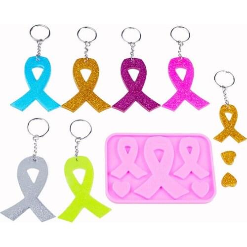 DIY Handmade Craft Bow-knot Keychain Silicone Molds Jewelry Decoration Accessories