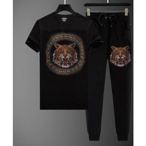 Designer brand Rhinestone design Mens Set Tracksuit Sportswear Track Suits Male