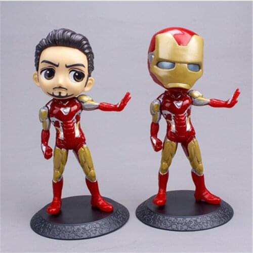 1PCS 15cm Marvel Avengers Iron Man Action Figures PVC Ironman Doll Toy Cake Car Decoration Children Boys Gift