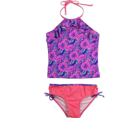 Girls Swimsuit Kids Swimwear 4-16 Years Teenage Girl Bikini Set Crop Top Two Piece Childrens Swimwear Big Girls Bathing Suit