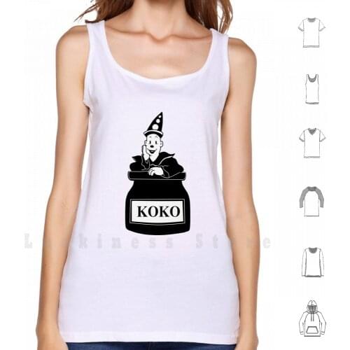 Koko The Clown tank tops vest 100% Cotton Koko The Clown Clown Cartoon 1920