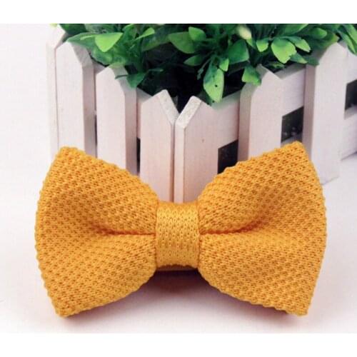 Linbaiway Mens Neck Ties Tuxedo Knitted Bowtie for Women Knitted Bow Tie Adjustable Knitted Casual Neck Ties Custom Logo