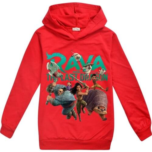 New Kids Clothes Girls Hoodies Raya and The Last Dragon Sweatshirt T Shirt Children Cartoon Hoodie Tops Tees Sportswear Pullover