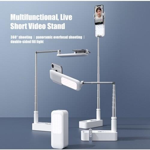 Portable all-in-one mobile phone fill light can be stored and can be adjusted arbitrarily, suitable for live outdoor makeup