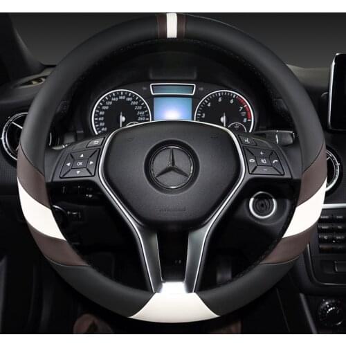 Anti Slip Car Microfiber Steering Wheel Cover for Mercedes Ben AMG 38cm Models A C CLA E GLA GLC GLE S B CLS Class Accessories