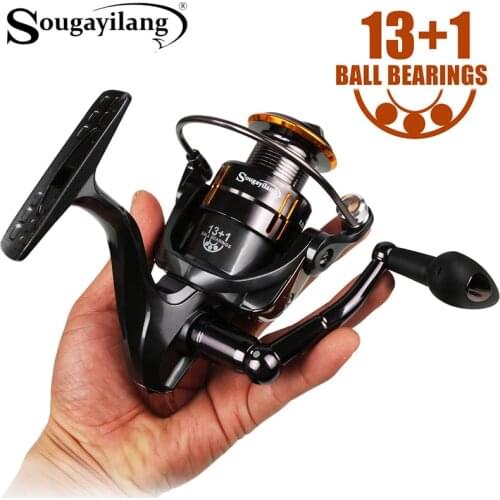 Sougayilang Freshwater 13+1BB 2000-5000 Series Spinning Reel Max Drag 8KG Carp Fishing Reel for Bass Fishing Tackle