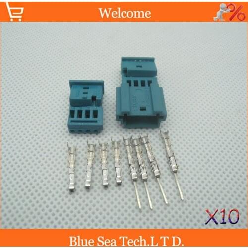 10 sets 4Pin Tachograph plug/rain sensor plug /GT door light atmosphere light connector,968813-9 C & 0-1452576-8 for BMW X1