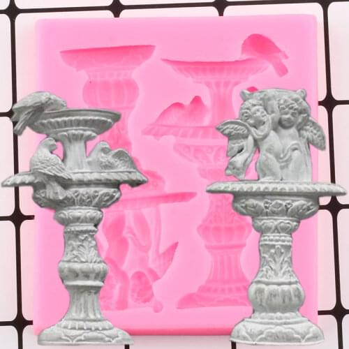 Fountain Silicone Mold Angel Bird Fondant Cake Decorating Tools DIY Party Cupcake Candy Clay Chocolate Gumpaste Mould
