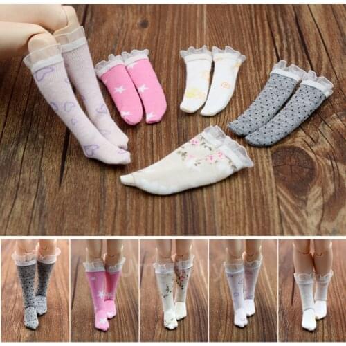 5 Colors Lovely Lacy Socks for Blyth, Licca, Azone, Barbi, Momoko 1/6 Doll Clothes Accessries