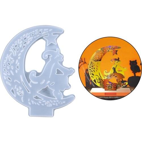 Resin Witch on the Moon Mold, Epoxy Resin Molds for DIY Table Decoration, Create Your Romantic Resin Dream, Gift for Birthday