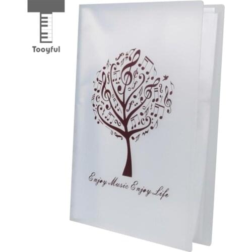 Tooyful A4 Size Big Storage Holder Music Score Folder for Arts Department Students Teachers Musical Note the Tree White