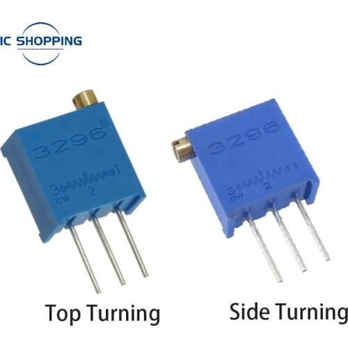 10pcs Triode Adjustable Resistor Trimmer Potentiometer 3296W 3296X 50 100 200 500 1K 2K 5K 10K 20K 50K 100K 200K 500K 1M Ohm 103