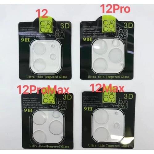 1000PCS Full Cover Transparent Clear Tempered Glass Camera Lens Protector for iPhone 12 13 Mini 11 Pro Max