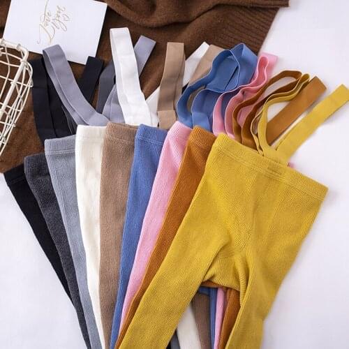 Cotton Baby Leggings Pantyhose Newborn Baby Pants High Waist Cross Straped Baby Leggings Baby Boys Girls Pants