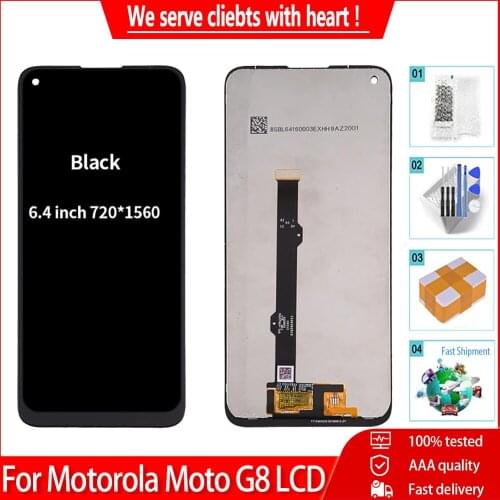 6.4" For Motorola Moto G8 LCD Display Touch Screen Digitizer Assembly For MOTO G8 LCD XT2045-1 XT2045-2 XT2045-5 Display+Tools