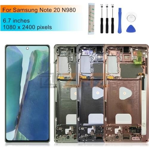 For Samsung Galaxy Note 20 LCD N980 LCD Display Touch Screen Digitizer Assembly With Frame Replacement 6.7"