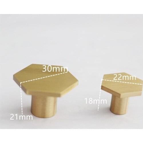 Gold Antique Brass Hexagon Knobs Cabinet Knob Handle Dresser Knobs Drawer Pulls Kitchen Furniture Hardware