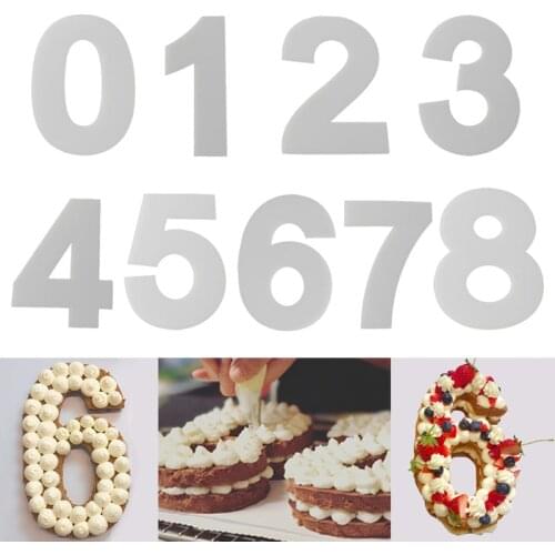 0-9 Numbers Shape Lolli Silicone Mold 3D Hand Made Sucker Sticks Chocolate Cake Jelly Candy Mold With Sticks Party Decoration