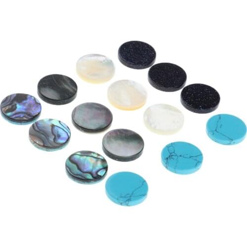 1 Set Shell Trumpet Valve Key Buttons Inlays Brass Instrument DIY Accessory