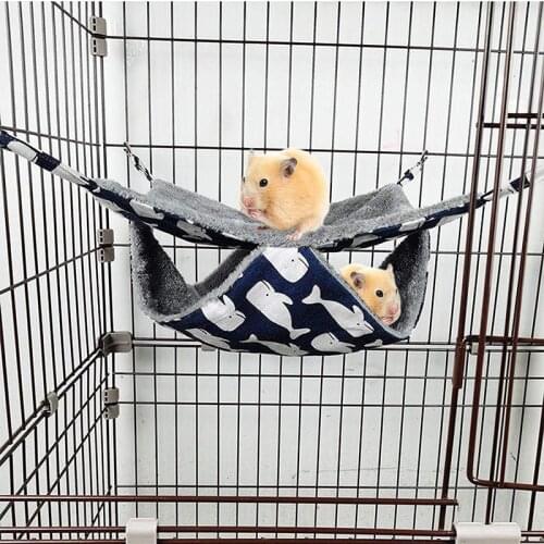 1Pc Pet Cage Signal/Double/Three Layer Hamster Hammock Hanging Mesh Sleeping Mat Bed Rat Toys Small Pet Chinchilla Swings