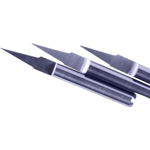 10 pcs 3.175MM Shank 10deg 0.3mm Carbide V bit CNC Router Tool Cutting Carving Engraving PCB Cutters Woodworking J3.1003