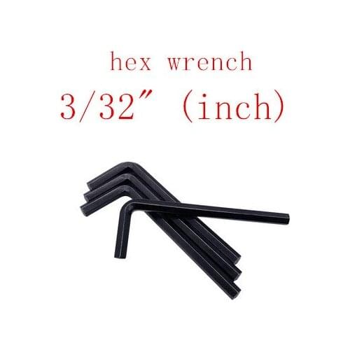 100pcs 3/32" inch steel with black hex allen key wrench spanner hand tool