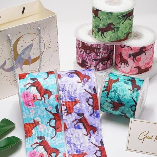 3 Inch 75 mm Cartoon Printed Grosgrain Ribbons For Hair Bows Craft Suppliers 54221