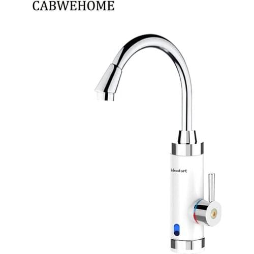 3000W Instant Electric Water Heater Without Tank Instant Hot Water Faucet Kitchen Tap Built-in Heating Pipe LED Display