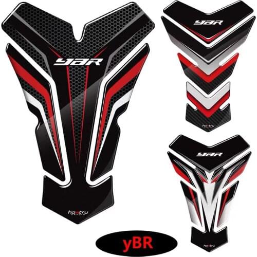 3D Carbon-look Motorcycle Tank Pad Protector Decal Stickers Case for Yamaha YBR125 YBR150 YBR250 Tank