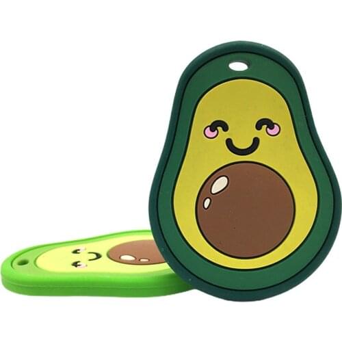 5Pc/10Pc Baby Teethers Avocado Safe Chewable Food Grade Baby Teething Toys Pacifier Pendant Necklace Accessories Wholesale