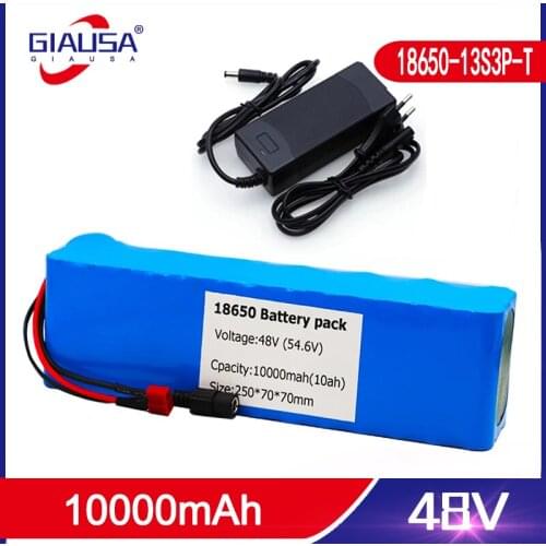 GUAUSA e-bike battery 48v 10ah li ion battery pack bike conversion kit bafang 1000w and charger XT60 Plug