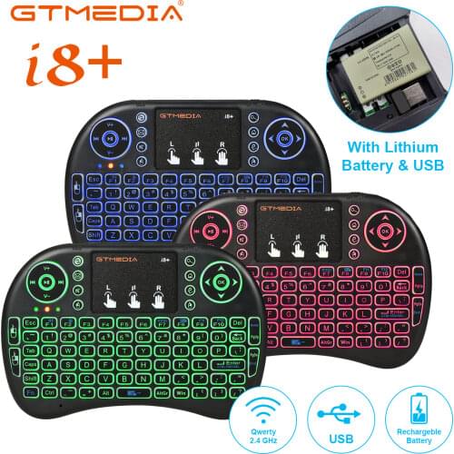 GTMEDIA I8 Wireless Keyboard, Spanish Version, Backlit, Air Mouse, 2.4GHz, Touchpad Handheld, For Android TV BOX G5 MI X88 H96