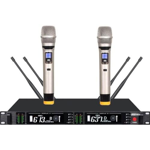 Bolymic Wireless karaoke microphone uhf Professional Dual Channels Handheld Microphones System