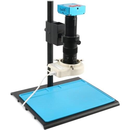 FHD 30MP 1080P 60FPS 2K HDMI Digital Industrial Video Microscope Camera + 180X 300X C mount Lens + 56 LED Ring Light For PCB