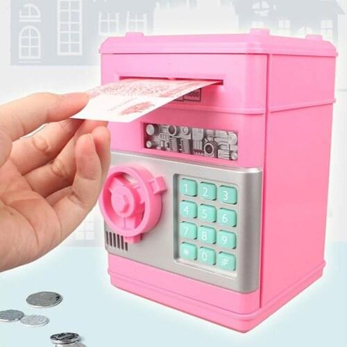 Electronic Piggy Bank Safe Box Money Boxes For Children Digital Coins Cash Saving Safe Deposit Mini ATM Machine Kid Xmas Gifts