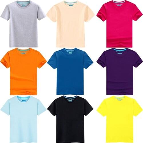 Beloved Angel Solid Color Kids Boys T Shirt Children Girls Tops Cotton Short Sleeve Sweatshirt Summer Kids Clothes 3-15 Years