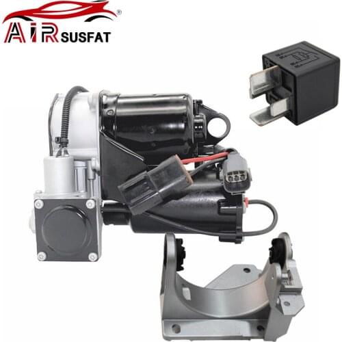 Air Suspension Compressor Pump & Mount Bracket & Relay For Land Rover Discovery 3 & 4 LR3 LR4 Range Rover Sport LR023964