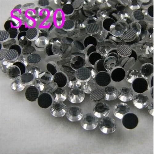 Buy 5 get 6 bags SS20 1440pcs/Bag Clear Crystal DMC HotFix FlatBack glass Rhinestones strass,trim heat transfer crystal stones