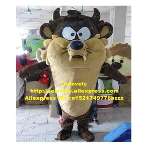 Cute Brown Tasmanian Devil Bugs Bunny Wild Boar Pig Swine Sus Scrofa Mascot Costume With Sharp Tooth Big Eyes No.4430 FS
