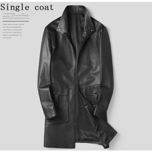 Genuine Down Jacket Plus Size 5XL Winter Real Leather Jackets For Men Outwear jaqueta de couro LM-181900