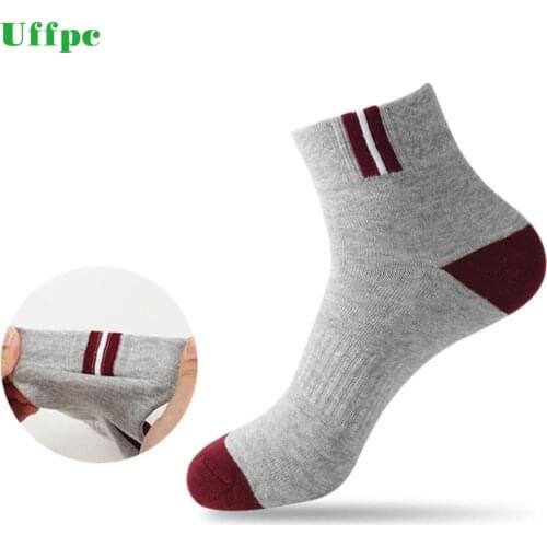 1 Pair High Quality Bamboo Mens Socks Casual Breathable Striped Business Short Sock Cotton Meias Chaussette Homme Men Socks