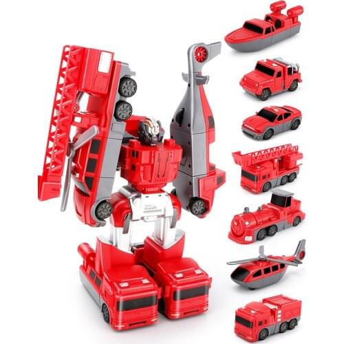 New Transformation Magnetic Car Assembly Engineering Vehicle DIY Assembly Magnetic Car Manual Deformation Robot Toy Boy CT0153