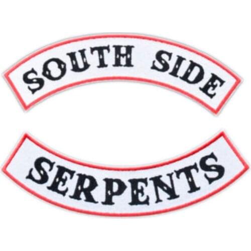 NEW ARRIVAL MC SOUTH SIDE SERPENTS EMBROIDERY PATCH MOTORCYCLE CLUB PATCH