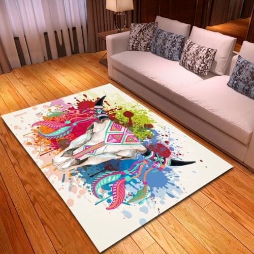 New color cartoon dog carpet printed in 3D soft flannel childrens room area game carpet childrens room game carpet