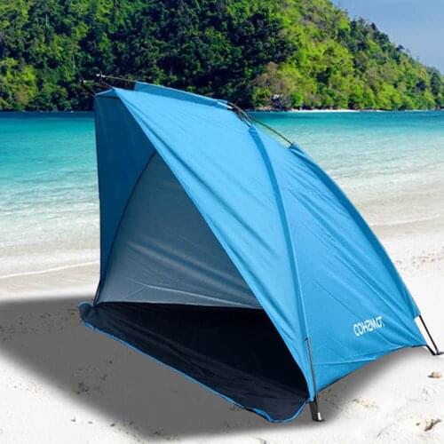TOMSHOO Camping Tent Portable Outdoor Sports Sunshade Tent for Camping Fishing Hiking Picnic Beach Tent with Stable Bracket Mat