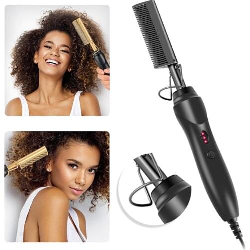 Flat Irons Straightening Brush Hair Straightener Hot Heating Comb Hair Straight Styler Corrugation Curling Iron Hair Curler Comb