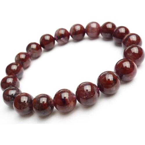 Genuine Drop Shipping Natural Auralite 23 Bracelets For Women Lady 10mm Stretch Crystal Round Bead Bracelet
