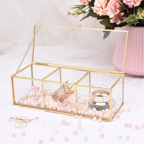 Transparent Makeup Brush Storage Box Organizer Acrylic Cosmetics Manager Jewelry Storage Box 3 Grids Holder