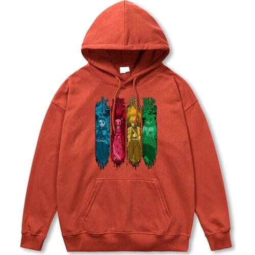Demon Slayer Anime Hero Skills Men Hoody Street Casual Loose Sweatshirt Autumn Fleece Pocket Hooded Hip Hop Crewneck Tracksuit