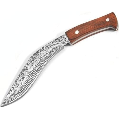 Outdoor curved blade knife Stainless steel mini scimitar Outdoor self-defense straight knife Wilderness survival knife Small Nim